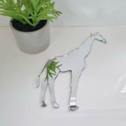 Personalized Giraffe Acrylic Mirror Wall Art Nursery Decor - thumbnail 2