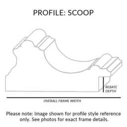 "Gold Leaf Scoop Picture Frame To Fit 10"" X 12" - thumbnail 3