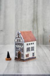 Riga Miniature House Ceramic Incense Holder, Pottery Home Decor
