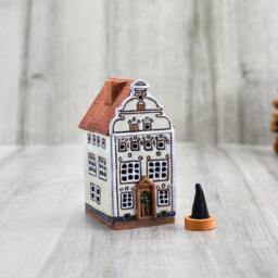 Riga Miniature House Ceramic Incense Holder, Pottery Home Decor - thumbnail 4