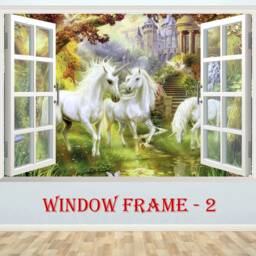 Fantasy Horse Unicorn 3D Window Wall Sticker Girl Room Decor Large Nursery Kids Art Decal - thumbnail 2