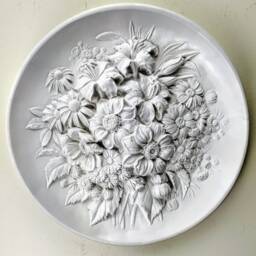 Round Rosette Bouquet Farm House Decor Wall Plaque - thumbnail 4