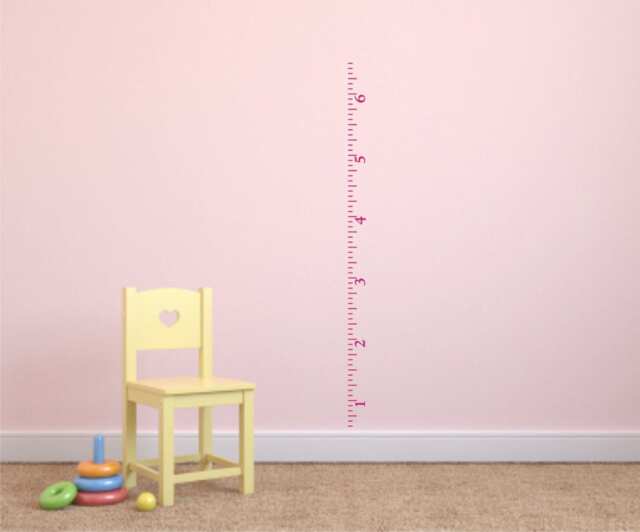 Ruler Growth Chart Vinyl Wall Decal - Nursery Child's Room - image 1