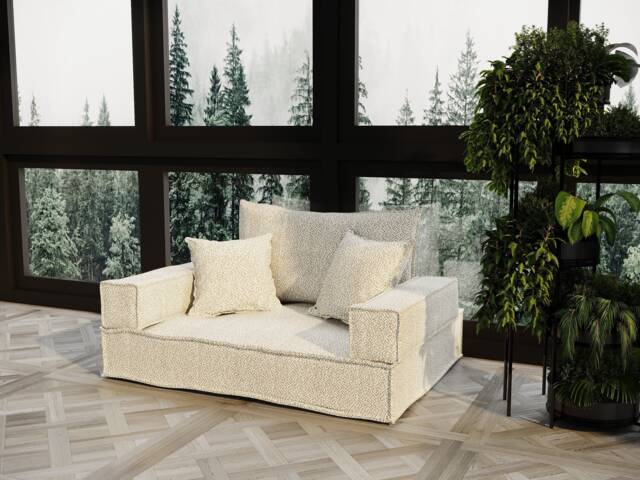 Modular Foam Sofa Bed - Kid-Friendly, Washable Covers - image 1