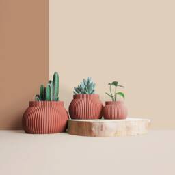 3D Printed Cactus, Succulent Planters , Mid Century Idea Gift For Home, Large Planter Pot - thumbnail 2