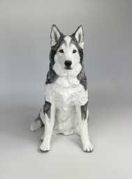 Custom Dog Urn Clay Pet Memorial Sculpture - thumbnail 1