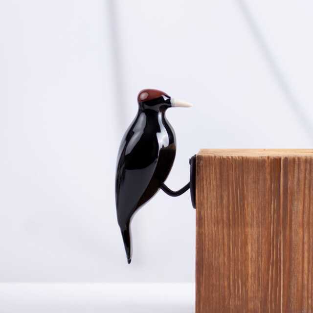 Woodpecker Wall Hanging Bird - Decorative Ceramic Figurine Lover Gift - image 1