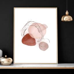 Extra Large Abstract Wall Art Decor For Living Room Set Of 3, Maximalist Home Office Lawyer, Abstract Shape Painting Prints - thumbnail 3