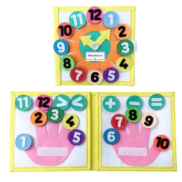 Handmade Quiet Book - Quietbook - Numbers & Time - image 1