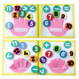 Handmade Quiet Book - Quietbook - Numbers & Time - thumbnail 2
