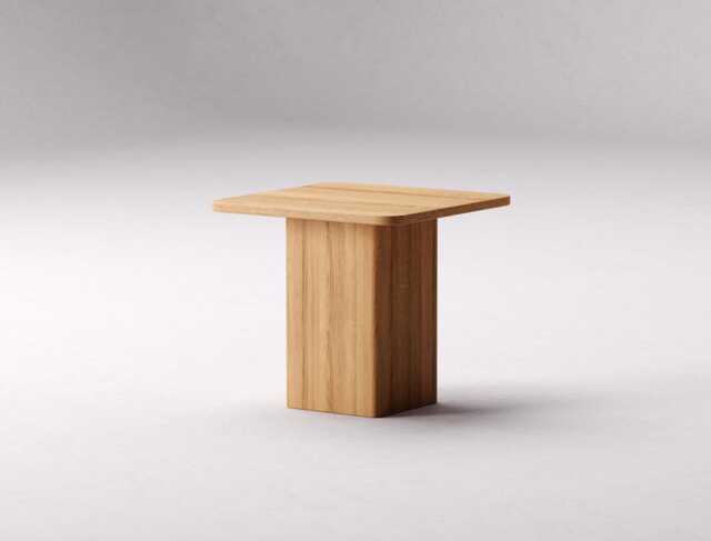 Solid Oak Side Table Modern Minimalist End Table - image 1