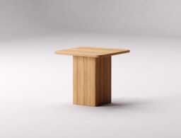 Solid Oak Side Table Modern Minimalist End Table - thumbnail 1