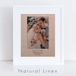 Personalized Photo Print On Cotton Or Linen - Wedding Anniversary Gift 2nd, 4Th, 12Th For Husband, Wife Couple - thumbnail 2