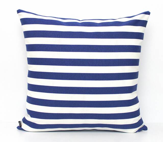 Navy Blue & White Stripe Pillow Cover, Home Gifts For You - image 1