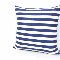 Navy Blue & White Stripe Pillow Cover, Home Gifts For You - thumbnail 3