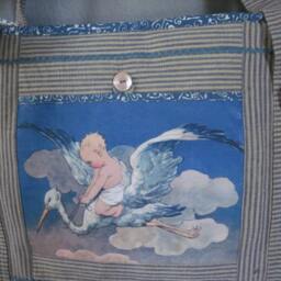 Diaper Bag, Ooak, Baby Boy in Flight Original Design - thumbnail 2