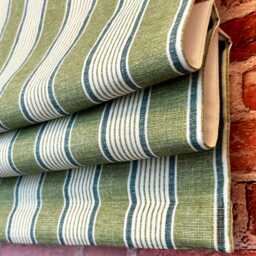 Custom Order Relaxed Roman Shades , With Chain Mechanism, Greenery Stripe By Spoonflower, Window Treatments - thumbnail 4
