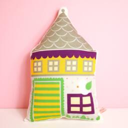 House Shaped Pillow For Nursery Decor Or Kids Room, By Pinknounou - thumbnail 1