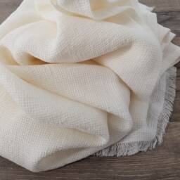 Belgian Linen Waffle Weave Towel Set Ivory Spa Bath Towels, Italian Textile - thumbnail 3