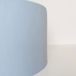 Light Blue Lampshade in Cotton With Champagne Lining, Large Plain Ceiling Lightshade - thumbnail 4