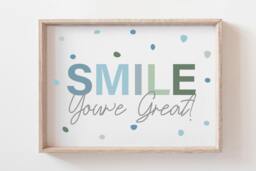 Boys Pastel Nursery Prints, Affirmation Print, Quotes, Bedroom Playroom Decor, Wall Art - thumbnail 1