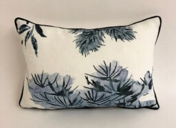 Designers Guild - Winter Palace Indigo Contrast Piped Stunning Cushion Cover Throw Pillow Designer Home Decor - thumbnail 1