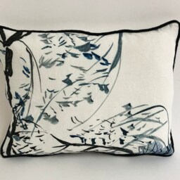 Designers Guild - Winter Palace Indigo Contrast Piped Stunning Cushion Cover Throw Pillow Designer Home Decor - thumbnail 2