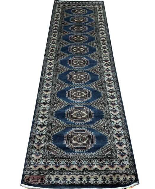2.6x9 Gray Color Bokhara Rug - 0.80x2.50 cm Hallway Stairs Bukhara Runner Woolen Afghan - image 1