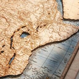 Africa Wooden Map/1900 Year Vintage Engraving Wall Art - thumbnail 3