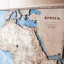 Africa Wooden Map/1900 Year Vintage Engraving Wall Art - thumbnail 2