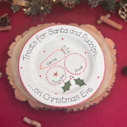 Personalised Christmas Treats For Santa Plate