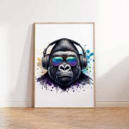 Animal Gaming Poster Prints - Set Of 3 Gamer - Boys Bedroom Decor Video Game Room Wall Art Print Artwork - thumbnail 3