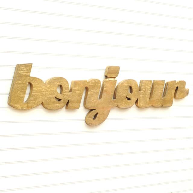 Bonjour Sign French Home Decor Hello Wall Art - image 1