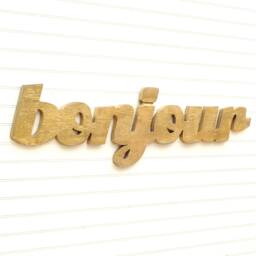Bonjour Sign French Home Decor Hello Wall Art - thumbnail 1