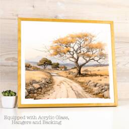 Handmade Birch Wood Picture Frame Super Thin Edge, Custom Size - Available in 15 Colors - thumbnail 3