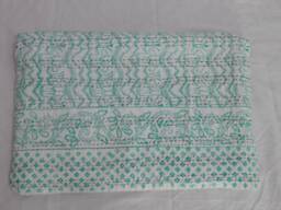 Handmade Cotton Kantha Quilt Indian Bedspread, Throw Blanket - thumbnail 1