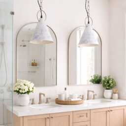 Architectural Ceramic Pendant Light Minimalist White Ceiling Lamp Designer Lighting - thumbnail 2