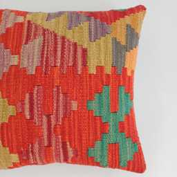 Afghan Handmade Cushion Cover, Rug Cushion, Pillow, Decorative Throw Kilim 12''x12''/30x30 cm - thumbnail 2