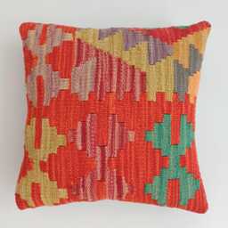Afghan Handmade Cushion Cover, Rug Cushion, Pillow, Decorative Throw Kilim 12''x12''/30x30 cm - thumbnail 1