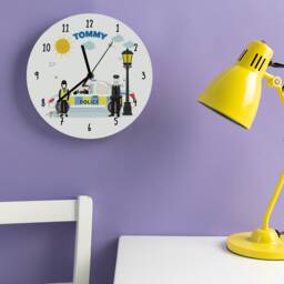 Police Themed Personalised Bedroom Wall Clock - Cop Car Officer Sargent Law Enforcement Future Policeman Constable - thumbnail 3