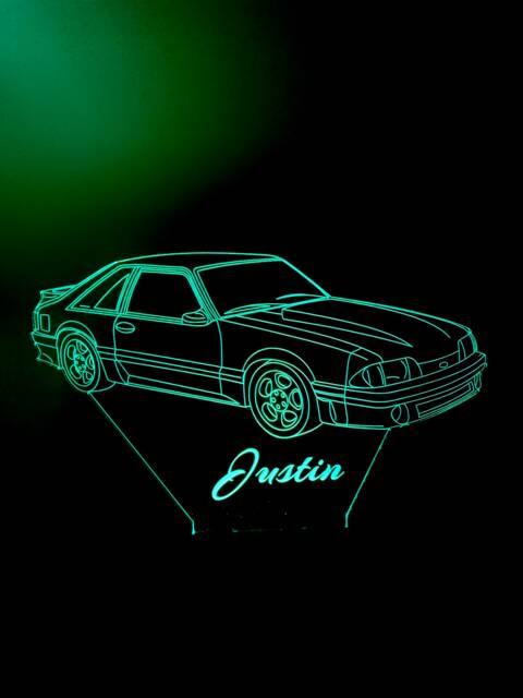 Classic 80's Car 3D Custom Made Smart App Control Night Light Bluetooth, Music, 7&16M Colour Mobile App , Gift Led Lamp - image 1