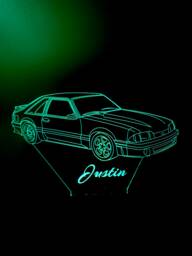 Classic 80's Car 3D Custom Made Smart App Control Night Light Bluetooth, Music, 7&16M Colour Mobile App , Gift Led Lamp - thumbnail 1