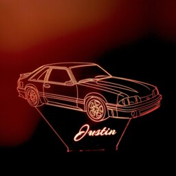 Classic 80's Car 3D Custom Made Smart App Control Night Light Bluetooth, Music, 7&16M Colour Mobile App , Gift Led Lamp - thumbnail 3