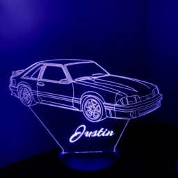 Classic 80's Car 3D Custom Made Smart App Control Night Light Bluetooth, Music, 7&16M Colour Mobile App , Gift Led Lamp - thumbnail 4