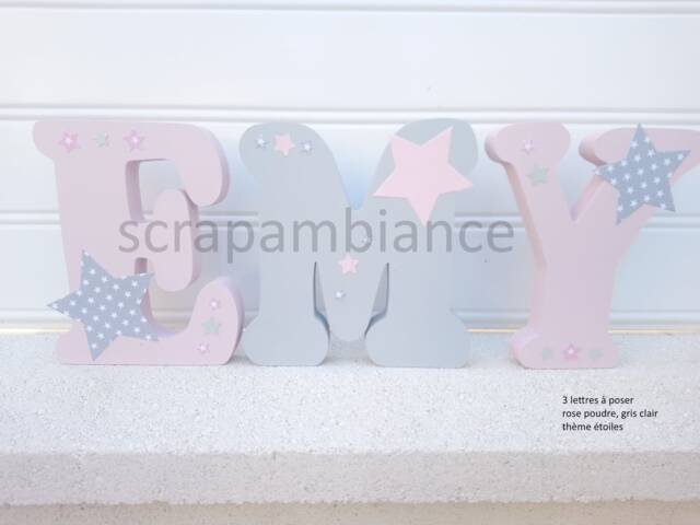Wooden Letter, First Name, Letter To Put, Name Personalized Decorative Letters Star Theme