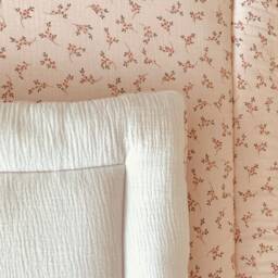 Muslin Baby Play Mat Gots Certified Cotton, Pink Floral - thumbnail 3