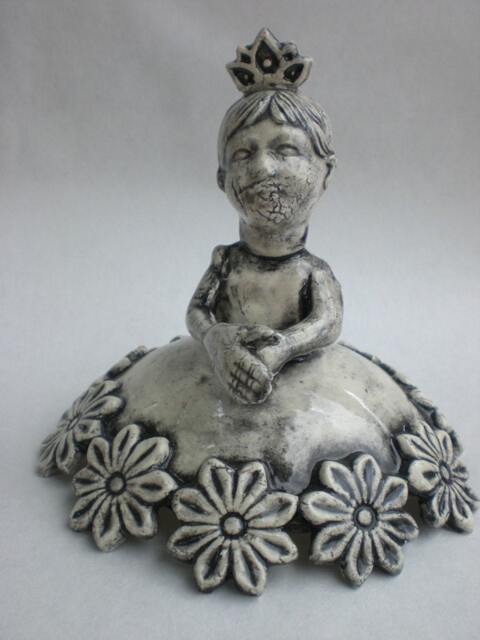 Androgynous Child Ceramic Sculpture Earthenware Art Doll - image 1