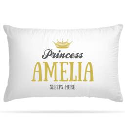 Personalised Gold Queen King Princess Prince Pillowcase - 4 Design Option Mothers Day, Valentines, Birthday Gift, Gift For Girls & Boys - thumbnail 3