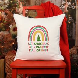 Christmas Rainbow Cushion/Decorations Home Decor Let Be A Rainbow Full Of Hope - thumbnail 2