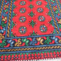 2'7x9'3 Ft Red Runner Rug, Afghan Traditional Hand Knotted Veg Dyes Plush Wool Rug, Oriental Turkmen Hallway Kitchen - thumbnail 3